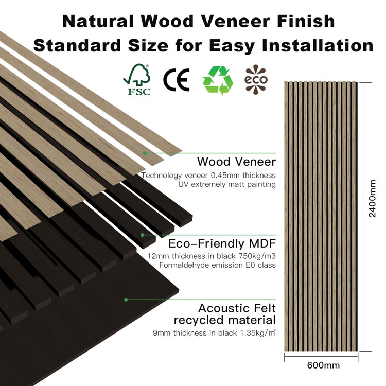 Factory Direct Pricing High-Quality Acoustic Wood Slat Panels